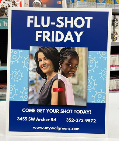 Flu-Shot Friday Ad Sign